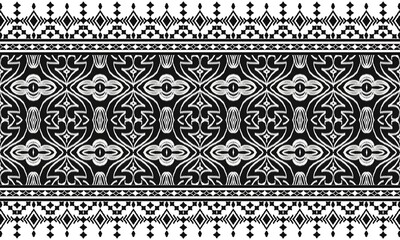 Geometric Ethnic Oriental Ikat Seamless Pattern Traditional Design for Background, Carpet, Wallpaper, Clothing, Wrapping, Batik, Fabric