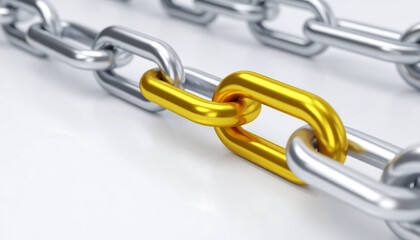 Obraz premium Unique Connection in an Abstract Chain Design Generative AI