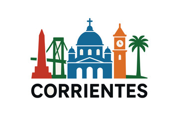 Corrientes city skyline with iconic buildings and landmarks