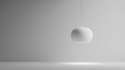 Pendant lamp on gray studio background