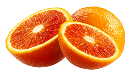 Two Halved Oranges and Whole Orange Grouped Together
