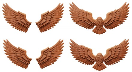 Obraz premium Eagle wings decorative illustration