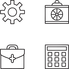 Labor Day Icons, Worker and Industry Symbols