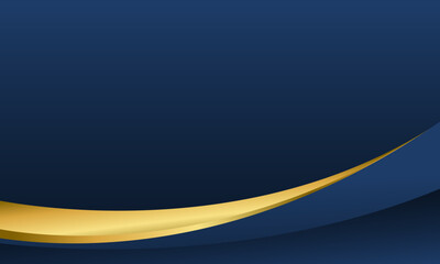 Elegant navy blue luxury background with gold accents. Abstract modern wallpaper. Suitable for templates, banners, sales, business, events, awards, websites, pages and more