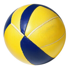 Volleyball standard yellow and blue color isolated on white background