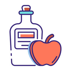 This Apple cider icon is suitable for Fall Season, etc.