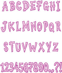 Crazy Cartoon Wacky Alphabet Lettering ABC Text Font