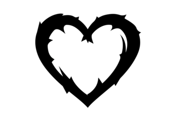 Sparkling Heart Abstract Design Element isolated on transparent background