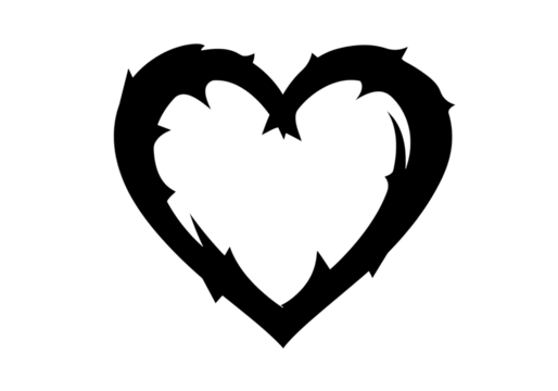 Sparkling Heart Abstract Design Element isolated on transparent background