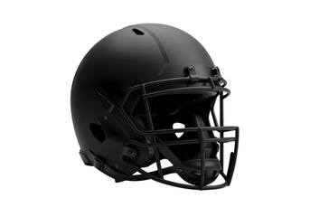 Naklejka premium Black Football Helmet Side Profile isolated on transparent background