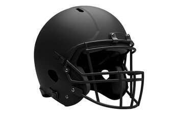 Fototapeta premium Black Football Helmet Closeup Studio Shot isolated on transparent background
