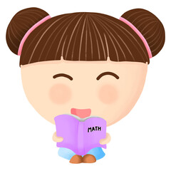 girl reading a book