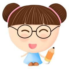 girl wearing glasses