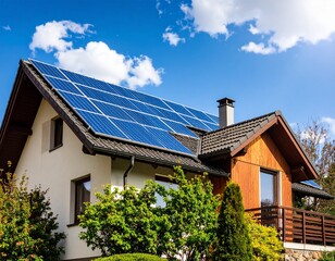 solar panels on a roof