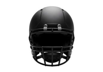 Black Football Helmet isolated on transparent background