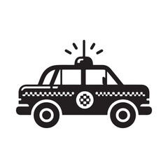Vintage Taxi Cab Vector Illustration