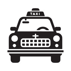Vintage Taxi Cab Vector Illustration