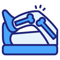 Obraz premium Physiotherapy blue style icon