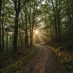 morning in the forest