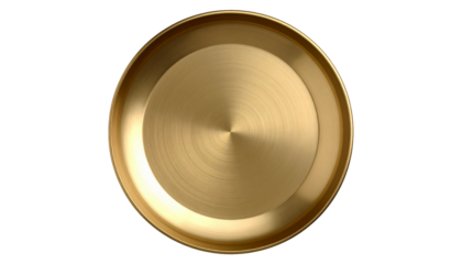 Korean high quality brass tableware on the transparent background.