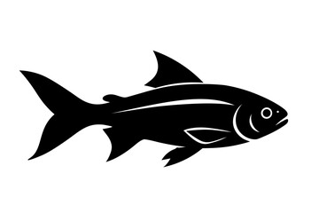 Freshwater fish for fishing or seafood logo