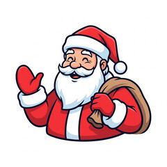 santa claus with gift
