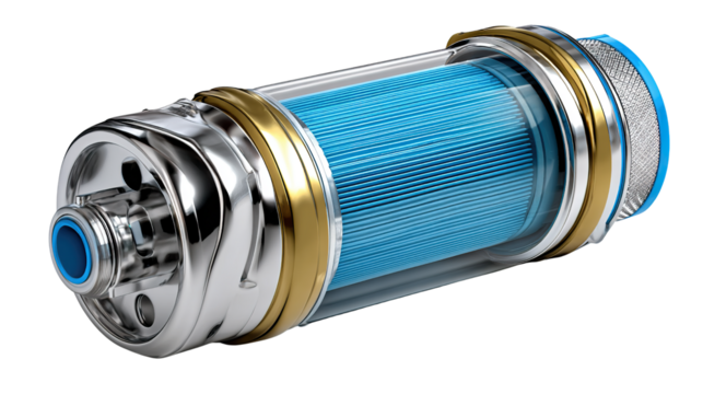 Advanced Technological Cylinder: A detailed shot of an intricately designed cylindrical device, a marvel of modern engineering. With a focus on form and function.