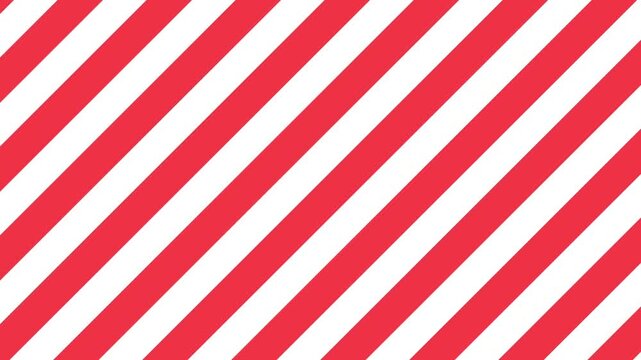 Red and White Diagonal Stripes Animated Pattern. Diagonal Stripes Motion background