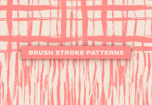 Brush Stroke Patterns Set