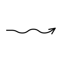 Simple wavy line with an arrow pointing right.