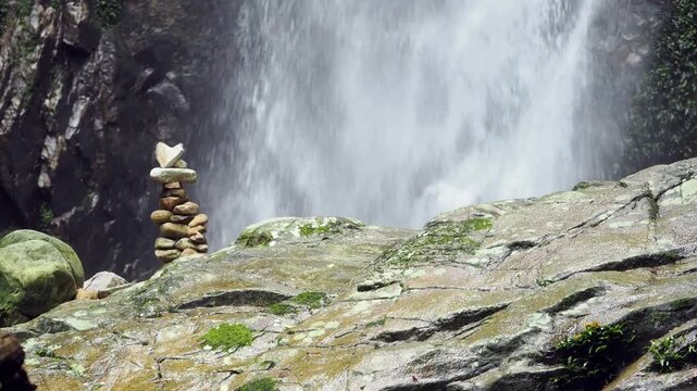 Waterfall 357 in the deep forest of Sai Rom Yen National Park