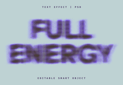 Blurred Grainy Text Effect