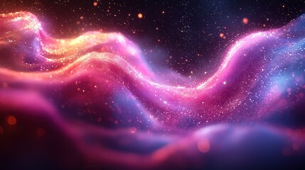 Obraz premium Abstract swirling nebula-like textures, vibrant colors. Possible use Backgrounds for digital art, wallpaper, space-themed designs