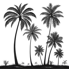 palm tree silhouettes 