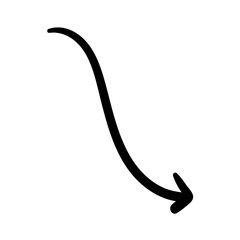 Minimalist arrow icon in simple line style