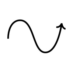 Hand-drawn left-pointing arrow graphic with a rough sketching style indicating direction and movement, perfect for design elements