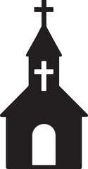 Church silhouette vector for religious, spiritual, and architectural design projects.