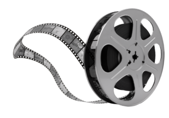 Silver Film Reel – A timeless emblem of cinema’s magic, unfurling stories, emotions, and dreams frame by frame