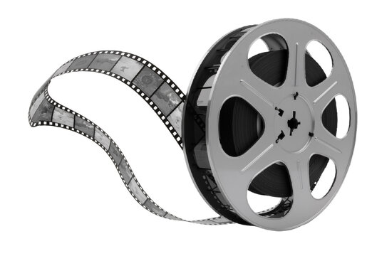 Silver Film Reel – A timeless emblem of cinema’s magic, unfurling stories, emotions, and dreams frame by frame - Powered by Adobe