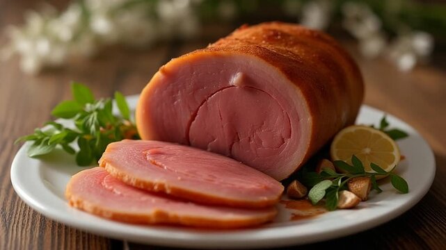  Tasso Ham served authentically on a plate
