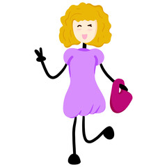 young woman holding a bag
