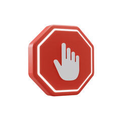 Obraz premium Red Beacon of Pause – A timeless symbol of restraint, mindfulness, and the silent power to stop