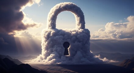 Cloud Lock Security Concept in Sky