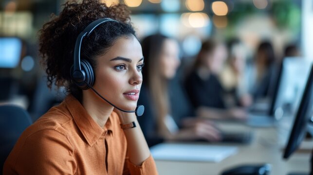 Engaging customer service representative assisting clients call center video tutorial professional environment customer-centric approach