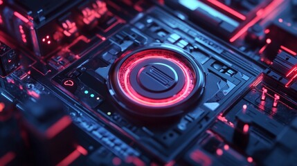 Obraz premium Enhancing digital security exploring a cutting-edge integrated data lock technology in modern environments for superior protection