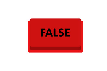 red false  isolated on white