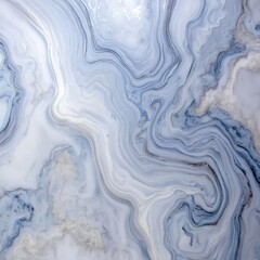 Obraz premium Abstract, flowing, light blue and white marble pattern