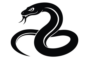 Solid color Mamushi Snake animal vector design