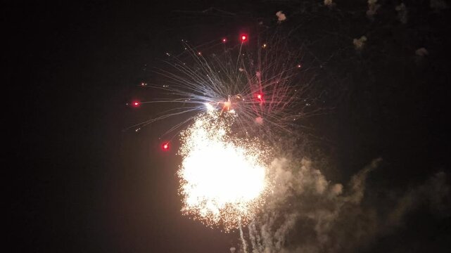 Fireworks for video background, new year, celebration, party and festival