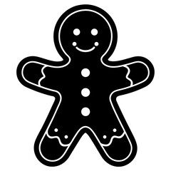  Gingerbread cookies silhouette vector illustration